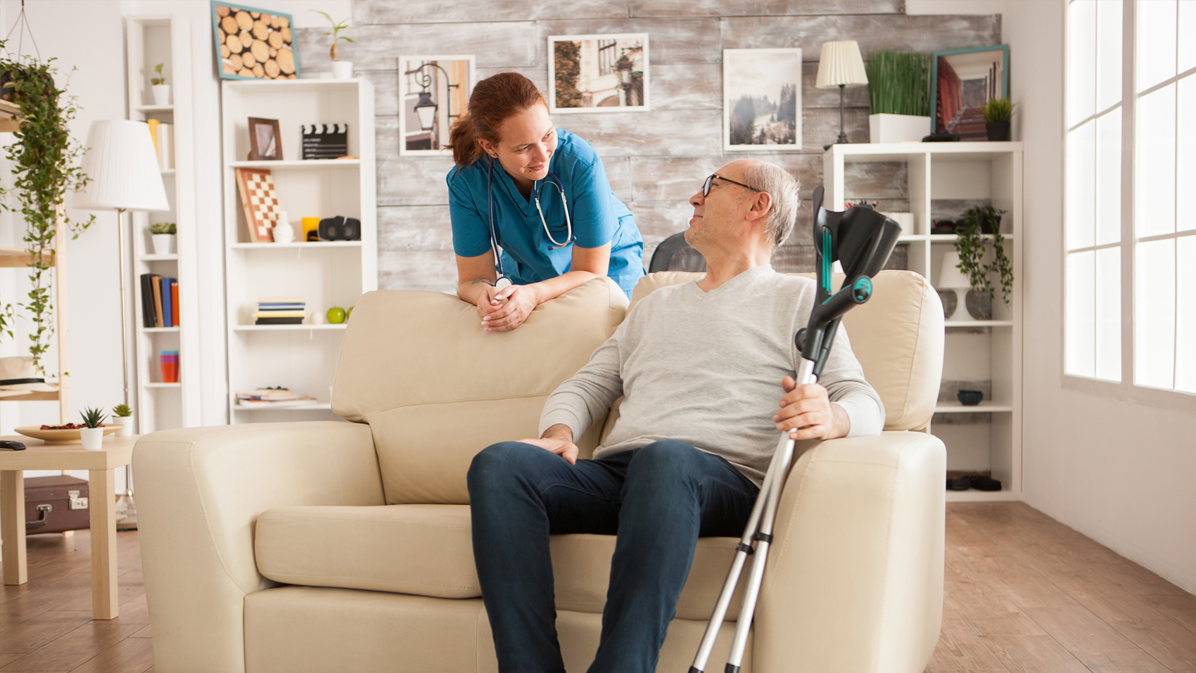 Caregiver and senior